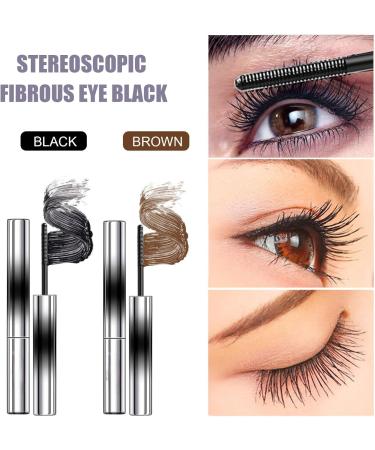 Kaluofan 2PCS 3d Curling Iron Mascara Curling Iron Mascara Long-lasting Curling Effect Easy to Clean Easy to Carry(C) Black brown - Buy Online on SooperMarket.com