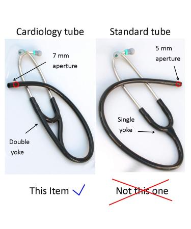 Compatible Replacement Tube for Littmann MasterCardiology & Cardiology III Stethoscopes - 7mm Binaurals Black - CardioTubes - Buy Online on SooperMarket.com