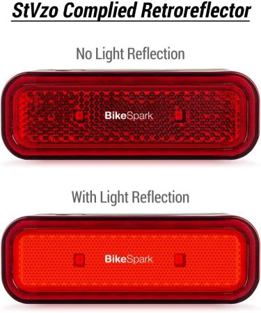 BikeSpark Auto-Sensing Rear Light G4R2022 | USB Rechargeable | 240HRs | Brake Sensing | 50lm | Large Reflector | Taiwan Made - Buy Online on SooperMarket.com