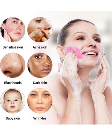 Telooco 50 Pieces Flower Shape Compressed Facial Sponges Disposable Expedient Travel Face Sponges for Cleansing Exfoliating Makeup Estheticians Spa(Pink) - Buy Online on SooperMarket.com