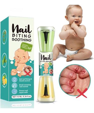 Thumb Sucking Stop 10ml Nail Polish | 10ml Kid's Anti-Biting Nail Polish Liquid Mild and Safe Nail Care Tool for Kids Adults Newborns and Teens - Buy Online on SooperMarket.com