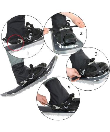 ALPIDEX Snowshoes for Men & Women Aluminum Frame Size 38+ Up to 130 kg Includes Carrying Bag Durable Grey Design - Buy Online on SooperMarket.com