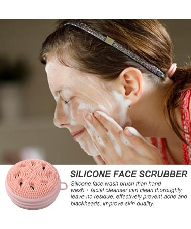 Silicone Face Massager Brush Super Soft Face Scrub Brush with Soft Bristles Smart Face Scrubber Exfoliator Manual Face Wash Scrub for Face Skincare Anti Agging Skin Cleanser Makeup Tool Pink - Buy Online on SooperMarket.com