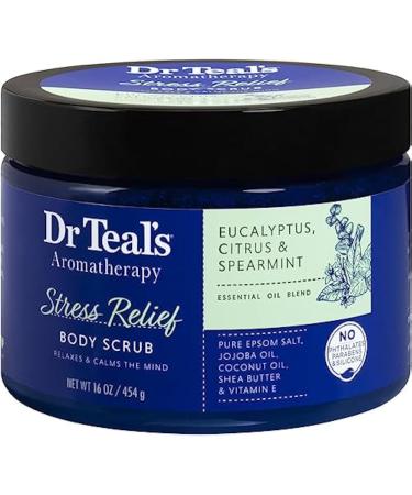 Dr. Teal's Aromatherapy Body Scrub Stress Relief 16 Ounce Jar