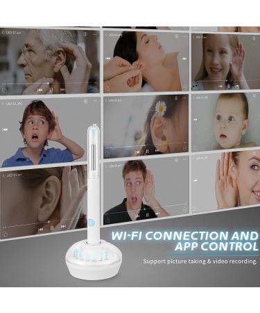 Wireless Earwax Otoscope with Charging Station and 14 Cleaning Tools | 3M High-definition Camera | 3-level LEDs | for iOS & Android - Buy Online on SooperMarket.com