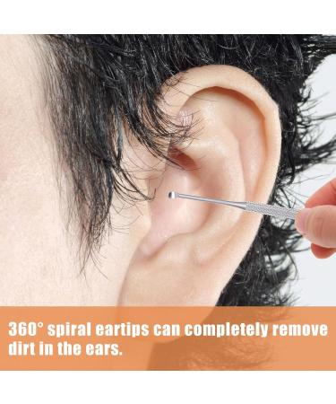 Stainless Steel Earwax Removal Kit for Kids and Adults - Ear Curette Tool Set for Safe and Efficient Ear Cleaning - Silver 9.5X1.8CM - Buy Online on SooperMarket.com