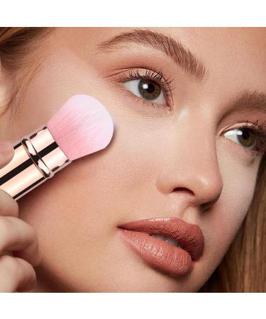 Veeteah Portable Makeup Brush Small Multipurpose Cosmetics Brushes | Portable Face Makeup Brushes Beginner Friendly Powder Brush for Home Travel Gold - Buy Online on SooperMarket.com