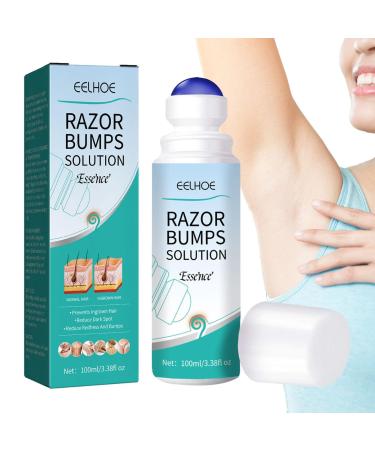 Botiniv solution for ingrown hair-100 ml razor bump stopper with roll-on bottle-hair inhibitor aftershave essence roll-on for bikini zones legs and armpit area for men and women