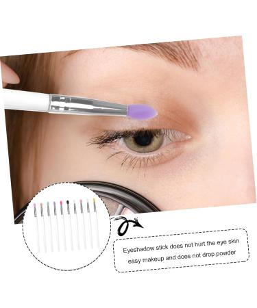WOONEKY 10pcs Eye Shadow Brush Practical Makeup Brush Blending Eyeshadow Brush Face Wand Plastic Handle - Buy Online on SooperMarket.com