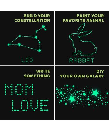 ECHOCUBE Glow in the Dark Wall Stickers Set - 637pcs Stars, Moon and Dots for Kids Bedroom Decor - Buy Online on SooperMarket.com