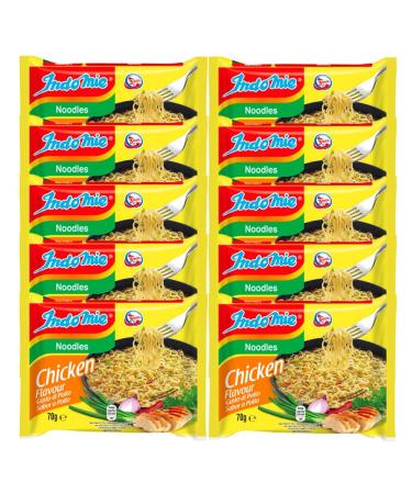 IndoMie Chicken Flavour Instant Noodles Soup (Pack of 10) HALAL