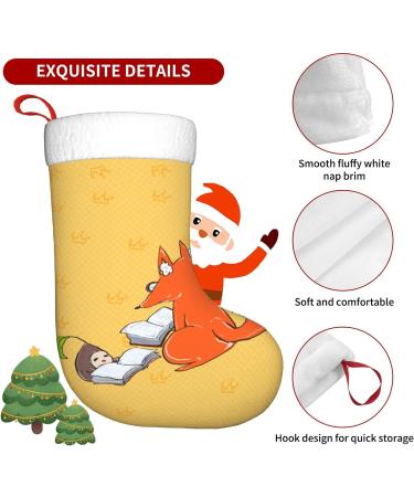YYHHAOFA Sunflower Seeds and Foxes Picture Christmas Decorative Stockings : Soft Light and Tactile Suitable for Christmas Holiday Party - Buy Online on SooperMarket.com