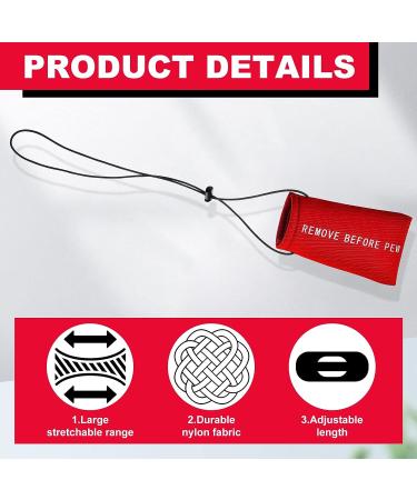 Riakrum 6 Pcs Airsoft & Paintball Barrel Cover with Bungee Cord | Red | 5.51 x 3.15 Inch - Buy Online on SooperMarket.com