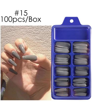 Buy Nude Pink Matte Fake Coffin Press-On Nails for Women & Girls - DIY Nail Art Tips Unity Size #11 - Buy Online on SooperMarket.com