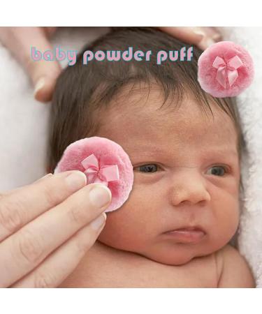 Toseky Furry Powder Puff Ultra Soft Round Makeup Powder Puff with Ribbon Bow Body Powder Applicator for Baby Kid Adult Makeup Tool for Home & Travel Pink - Buy Online on SooperMarket.com