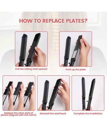 Premium Hair Crimpers & Wavers - Titanium Ceramic Styling Tools for Women | Fast Heating Dual-Voltage Hair Volumizer - Buy Online on SooperMarket.com