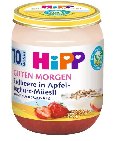 HiPP Strawberry in Apple Yoghurt Muesli pack of 6 (6 x 160 g) H 5400 Strawberry Yoghurt 160g 160 g (pack of 6) Single