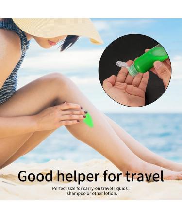 Tvnyoujia 12-Piece Travel Bottle Set | 50ml Empty Plastic Cosmetic Containers | Transparent Air Travel Bottles with Funnel & Nozzles - Buy Online on SooperMarket.com
