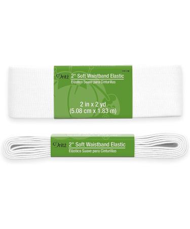Dritz Notions White Elastic Soft Waistband - 2 Wide - Flexible and Comfortable - Buy Online on SooperMarket.com