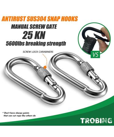 Trobing Swing Swivel 30KN Rotational Safety Device - 360 Rotator for Aerial Yoga, Hammocks, Swings, Climbing - Indoor/Outdoor Use - Buy Online on SooperMarket.com