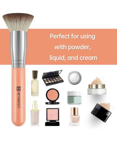 HEYMKGO Flat Top Kabuki Contour Foundation Brush for Liquid, Powder & Cream - Buffing & Blending Face Brush - Buy Online on SooperMarket.com