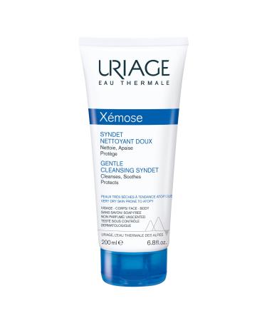 URIAGE Xemose Gentle Cleansing Syndet 6.8 fl.oz. | Extra Gentle Face & Body Wash that Cleanses Soothes and Protects the Skin | Soap-free and Fragrance-Free Cleanser for Very Dry Skin