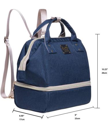 Caucko Baby Diaper Bag with Stroller Hook | Multifunctional Nylon Travel Backpack - Large Capacity Blue | Ideal for On-the-Go Parents - Buy Online on SooperMarket.com