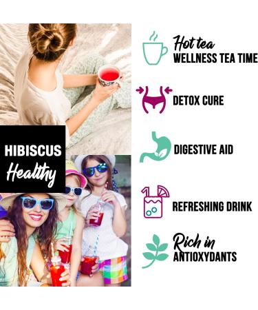 ORGANIC ORIGEENS Hibiscus Tea 200g | Dried Hibiscus Flowers for Infusions & Iced Tea | Detox Treatment - Pack of 1 - Buy Online on SooperMarket.com