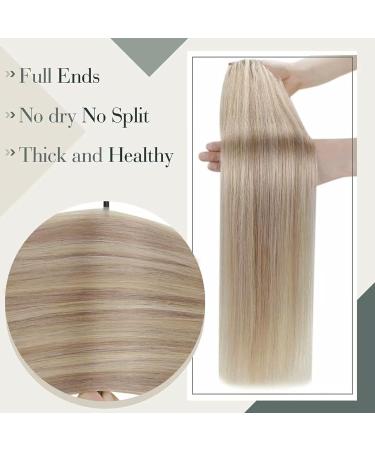LAAVOO Microring Extensions - Real Hair Blond 50cm Cold Fusion Micro Loop Extensions (Ashblond #18/613) | 50g Package - Buy Online on SooperMarket.com