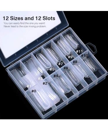 Modelones Poly Extension Gel Dual Nail Forms - 120pcs Clear Nail Extension Tips Set for Thickening Acrylic False Nails - 12 Sizes Trendy Nail Art Design for Salon and DIY Manicure - Buy Online on SooperMarket.com