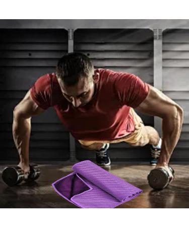 Cooling Towel Foldable Portable Absorb Sweat Microfiber Chilly Ice Towel for Sports Travel Yoga (Purple) - Buy Online on SooperMarket.com