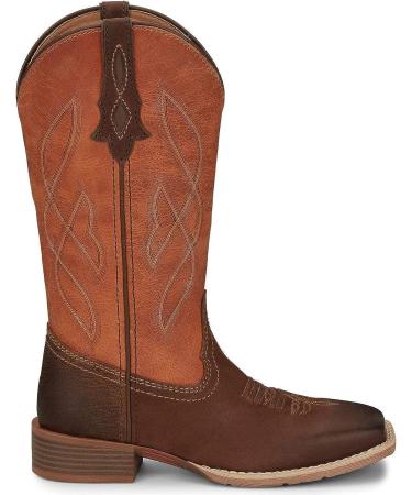 Justin Women's Breakaway Moka Western Boot - Tan, Broad Square Toe - Size 9 M US - Buy Online on SooperMarket.com