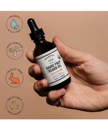 Barrel and Oak Organic Pre-Shave & Beard Oil | 2-in-1 Essential Oil for Men | Vegan Cedar & Bergamot | Nourishing Facial Hair Care - Buy Online on SooperMarket.com