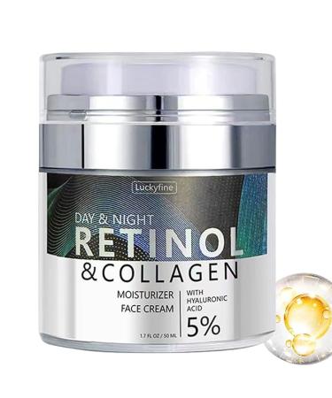 Pure Retinol Cream Wrinkle Cream Retinol Cream For Face Anti Aging Moisturizer With Hyaluronic Acid & Collagen Retinol Face Moisturizer For Firm Skin Anti-Aging & Fade Wrinkles 50 ml