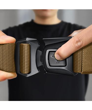 Bulliant Tactical Belt Quick Lock - Military Hike Work Belt 3.8cm Heavy Seat Belt Schnalle Bronze 3386 Adjustable 135cm (42-46) - Buy Online on SooperMarket.com