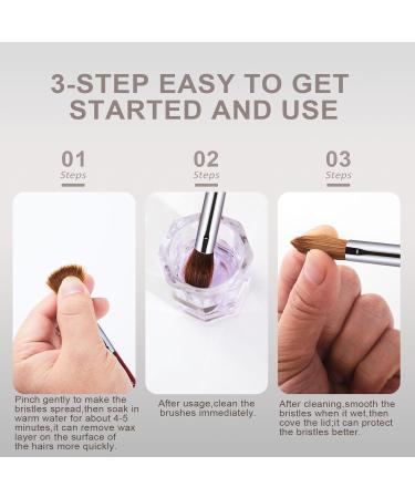 Buy Acrylic Nail Brush Size 10 - 100% Real Kolinsky Nail Art Brush for Professional & DIY Use | Perfect for Acrylic Powder Application - Buy Online on SooperMarket.com