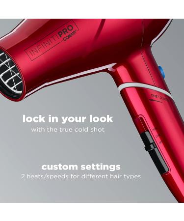 INFINITIPRO BY CONAIR Travel Hair Dryer 1875W Compact Foldable & Perfect for International Travel | Red 2 Piece Set - Buy Online on SooperMarket.com