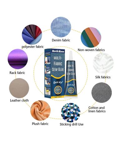 Fabric Repair Glue - Fast Dry Adhesive for Jeans, Pants, Denim, Leather - Washable & Clear - Sewing and Printing - Buy Online on SooperMarket.com