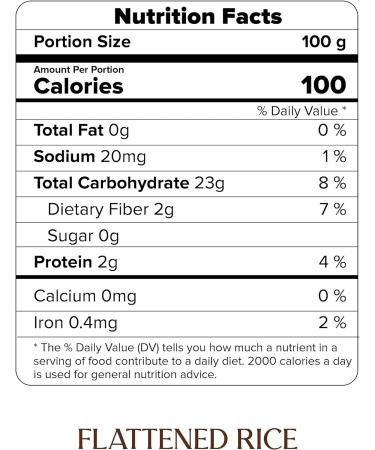 Darsa Organics Poha | 2 lb Resealable Zipper Bag | Flattened Rice with Fluffy Texture| USDA Organic | Non-GMO | Chemical-Free | Kosher - Buy Online on SooperMarket.com