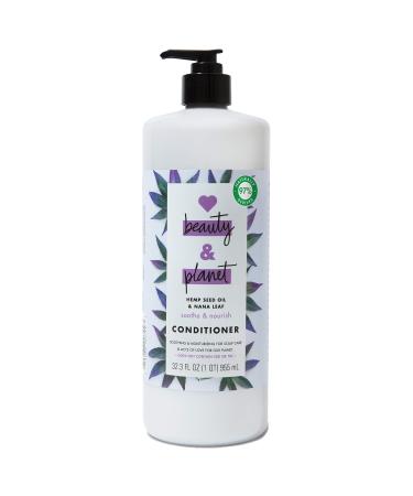 Love Beauty And Planet Soothe & Nourish Dry Hair Conditioner Clean Scalp & Nourished Hair Care Hemp Seed Oil & Nana Leaf Paraben & Silicone Free and Vegan 32.3 Fl Oz