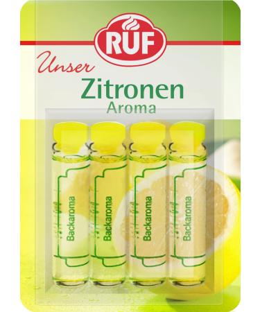 RUF Baking Flavor Lemon 4 bottles of lemon flavor fruity fresh lemon note for dough and creams gluten-free and vegan