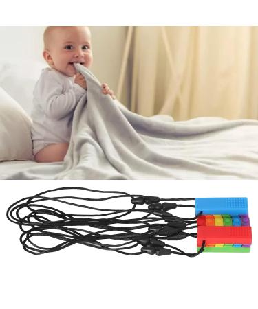 5PCS BPA-Free Baby Teeth Toys - Silicone Rainbow Building Blocks & Chewing Rings for Teething Relief - Buy Online on SooperMarket.com