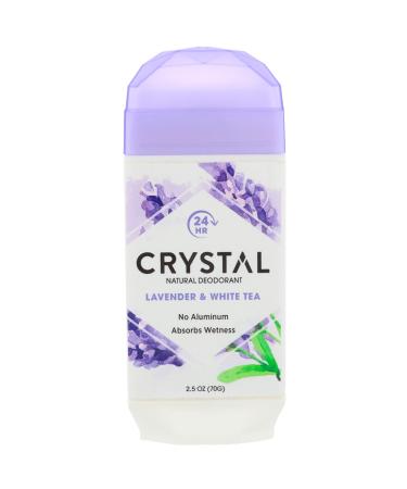 Crystal Deodorant Solid Stick 2.5 Ounce Lavender & White Tea (Pack of 3)3