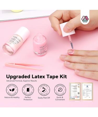 SAVILAND Liquid Latex for Nails - 20ML Peel Off Barrier & Cuticle Guard with Tweezer | Nail Art Tools for Home & Salon Manicure - Buy Online on SooperMarket.com