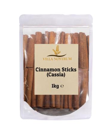 Cinnamon Sticks 8cm (Cassia) 1kg by Villa Nostrum