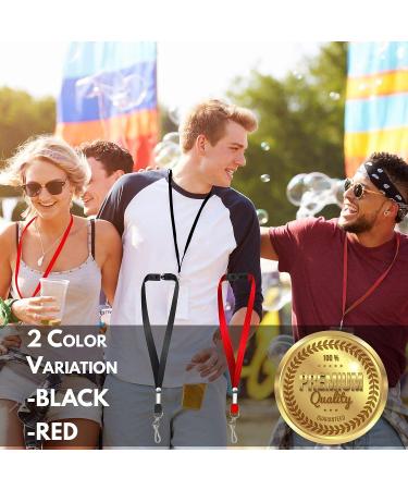 Water Gear Pull-Away Lanyard | Strong & Durable for Keys and Whistles | Water Lifeguards' Essential Accessory | Black Red - Buy Online on SooperMarket.com