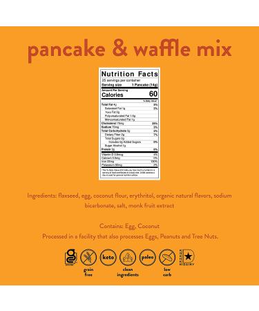 Nush Foods Keto Pancake Mix (2-Pack) - Original Flax Gluten-Free Grain Free Paleo Diabetic Friendly Snack - No Sugar Added Low Carb Healthy Option - 12.3 oz - Buy Online on SooperMarket.com