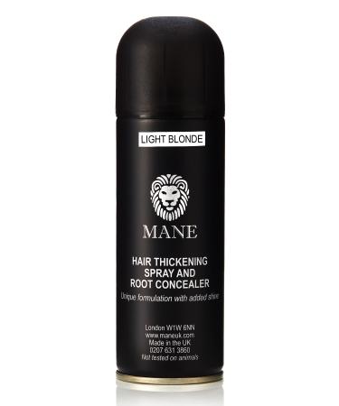 MANE Hair Thickening Fiber Spray (200 ml Light Blond) 6.76 Fl Oz (Pack of 1) Light Blond