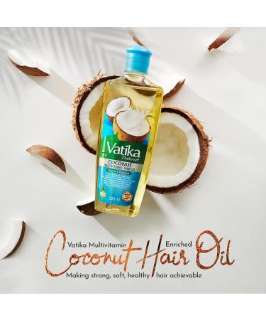 Vatika Naturals Coconut Enriched Hair Oil 200ml - Thickening Formula for Voluminous Hair | 100% Natural Oils - Buy Online on SooperMarket.com