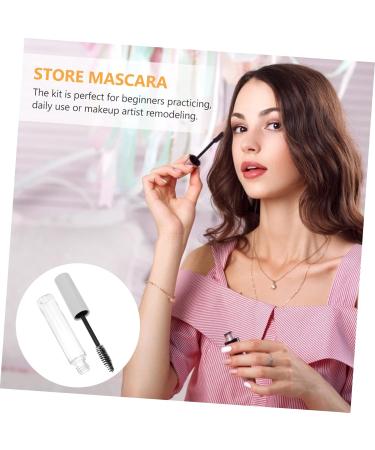 PLAFOPE 10pcs Eyelash Tube Eyelash Mascara Eyelash Brush Tubes Clear Mascara Tube Cosmetic White Plastic - Buy Online on SooperMarket.com
